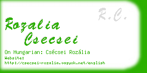 rozalia csecsei business card