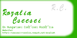 rozalia csecsei business card